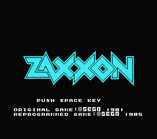 Zaxxon title screen for MSX